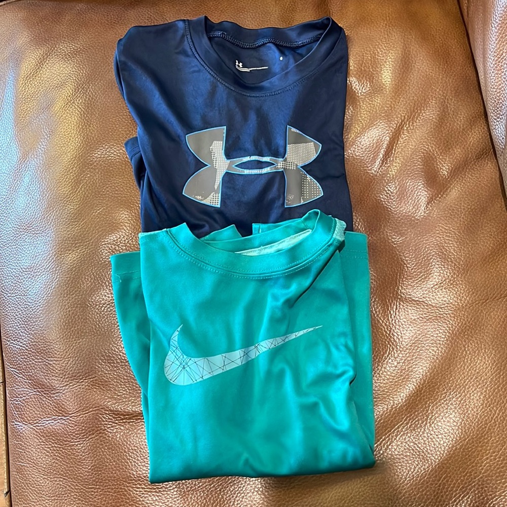 Under armor and Nike short sleeve top